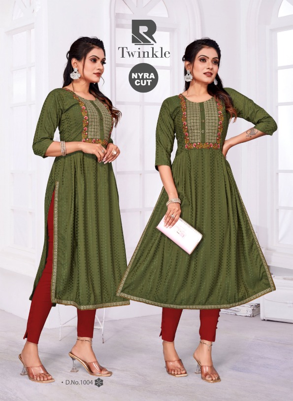 Raashi Twinkle nyra Rayon Designer Exclusive Kurti collection